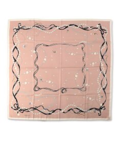 TOCCA PEARL WITH RIBBON WOOL SILK SQUARE STOLE ストール