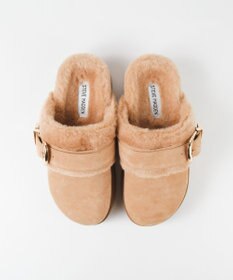 STEVE MADDEN COZY-UP ファーバックルサボ