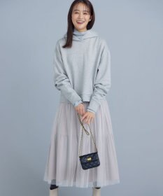 組曲 L ラメシアーリブタートル カットソー