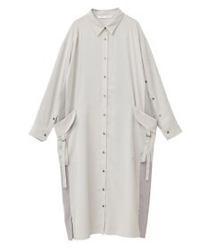 YECCA VECCA カーゴデザイン配色シャツワンピース