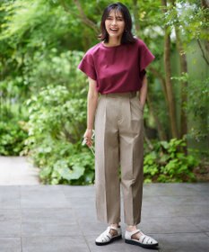 ANY 【接触冷感/UVケア/シワになりにくい】フレアスリーブ TブラウスⅡ