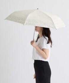 MOONBAT 晴雨兼用日傘 折りたたみ傘 ラインフラワー／遮光 遮熱 UV