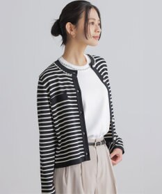 組曲 【WEB限定】クリアストレッチビジューレーン カーディガン