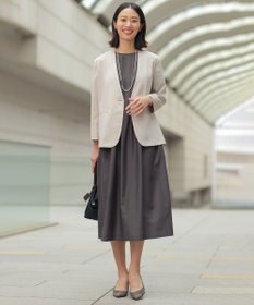 J.PRESS LADIES 【セットアップ対応】ファンマートロストレッチ ノーカラー ジャケット
