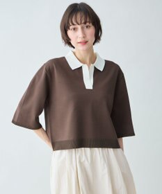 ANY L 【2SET】バイカラーポロニット×スカートセット