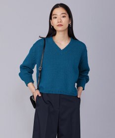 ICB 【洗える】リリヤーンバルキー Vネックニット