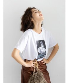 Te chichi マリリンモンローシネマフォトTシャツ