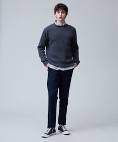 J.PRESS MEN 洗練されたシルエットと機能美【ストレッチ】トリコチン ステムテーパードパンツ