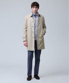 J.PRESS MEN 洗練されたシルエットと機能美【ストレッチ】トリコチン ステムテーパードパンツ