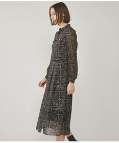 GRACE CONTINENTAL チェーンチェックプリントワンピース