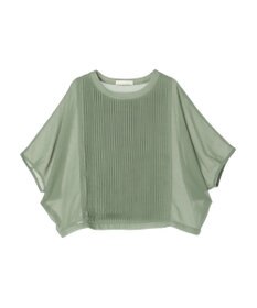 Green Parks ・ｆｕｒｒｙ　ｒａｔｅ　ピンタックボイルブラウス