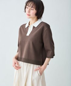 ANY L 【2SET】バイカラーポロニット×スカートセット