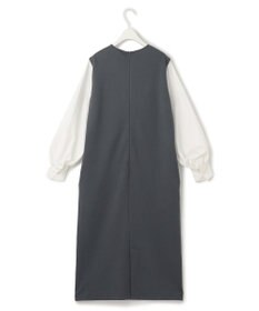 ICB L 【WEB限定・洗える】ストレッチポンチ ドッキングワンピース