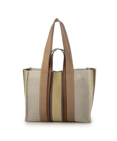 UNBILLION カシュカシュ cachecache / マルチカラーストライプ2wayスクエアトート