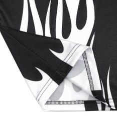 WEGO 【ユニセックス着用ITEM】ファイヤーパターンゲームロゴT（長袖）