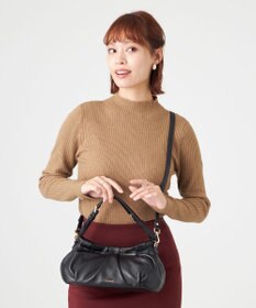 LA BAGAGERIE シープレザー　ギャザーミニバッグ