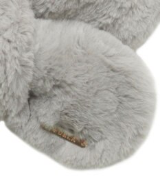 MOONBAT FURLA ファーティペット 差し込み ロゴプレート付 フェイクファーマフラー