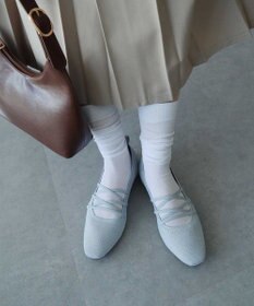 earth music&ecology レースアップニットバレーシューズ