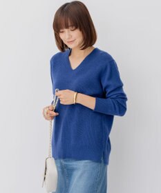 WEB限定】カシミヤブレンドバルキー Vネック ニット / 23区