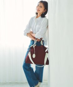 TOPKAPI 【TREASURE TOPKAPI】ストライプハンドル ナイロン 2way トートバッグ A4対応