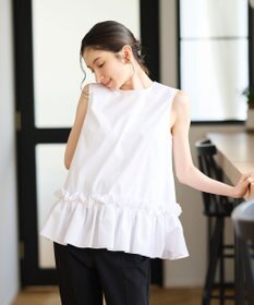 #Newans タックフリルヘムシャツ