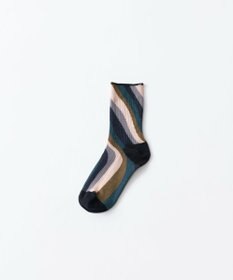 TRICOTE TWIST STRIPE LINK SOCKS／歪みストライプリンクソックス