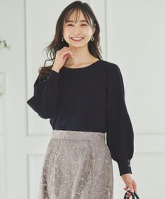 ANY SIS L 【洗える】フラワーモイスチャー ニット