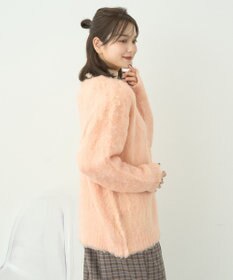 earth music&ecology なみなみ起毛Ｖネックカーディガン