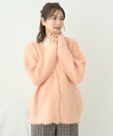 earth music&ecology なみなみ起毛Ｖネックカーディガン