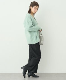 earth music&ecology なみなみ起毛Ｖネックカーディガン