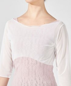 Chacott カップ付きレイヤードニットトップ