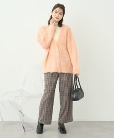 earth music&ecology なみなみ起毛Ｖネックカーディガン