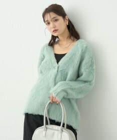 earth music&ecology なみなみ起毛Ｖネックカーディガン