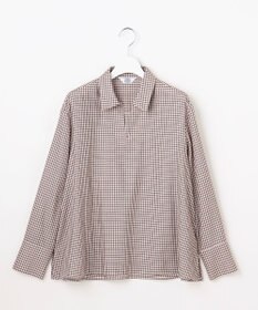 J.PRESS LADIES サイロチェック スキッパー ブラウス