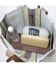 UNBILLION カシュカシュ cachecache / マルチカラーストライプ2wayスクエアトート