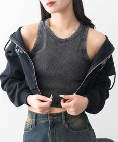 WEGO 【カップ付きインナー】ヴィンテージウォッシュカップインアメスリタンク