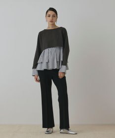 GRACE CONTINENTAL タックフリルヘムカットトップ