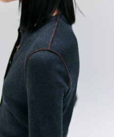 BEIGE， 【洗える・GISELe 10月号掲載】FORD / ウール配色メローヘンリーネックカットソー