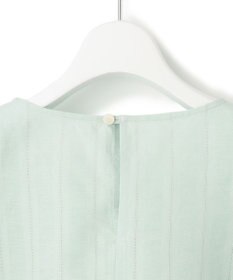 23区 L 【洗える】カラミストライプ パフスリーブ ブラウス