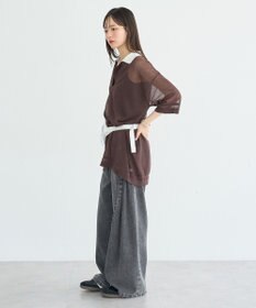 earth music&ecology シアーポロプルオーバー