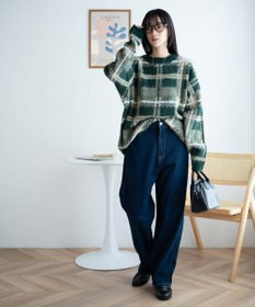 WEGO モヘアライク総柄BIGプルオーバー