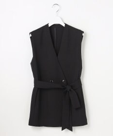 自由区 S リラックスバスケットノーカラー ジレ