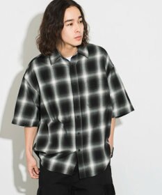 WEGO オンブレチェックシャツ（S）