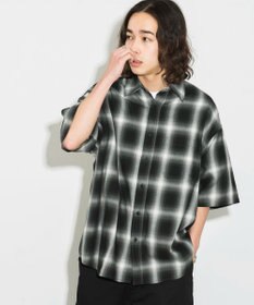 WEGO オンブレチェックシャツ（S）