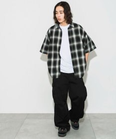 WEGO オンブレチェックシャツ（S）