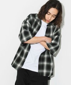 WEGO オンブレチェックシャツ（S）