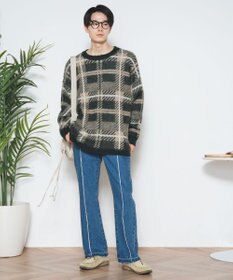 WEGO モヘアライク総柄BIGプルオーバー