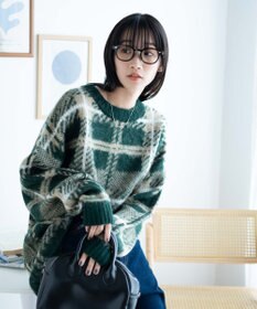 WEGO モヘアライク総柄BIGプルオーバー