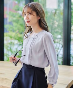 Tiaclasse 【ダブルストレッチ・洗える】ベルト付きタックスカート