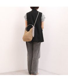 UNBILLION カシュカシュ cachecache / 下がりグログランクロッシェ2wayミニトート